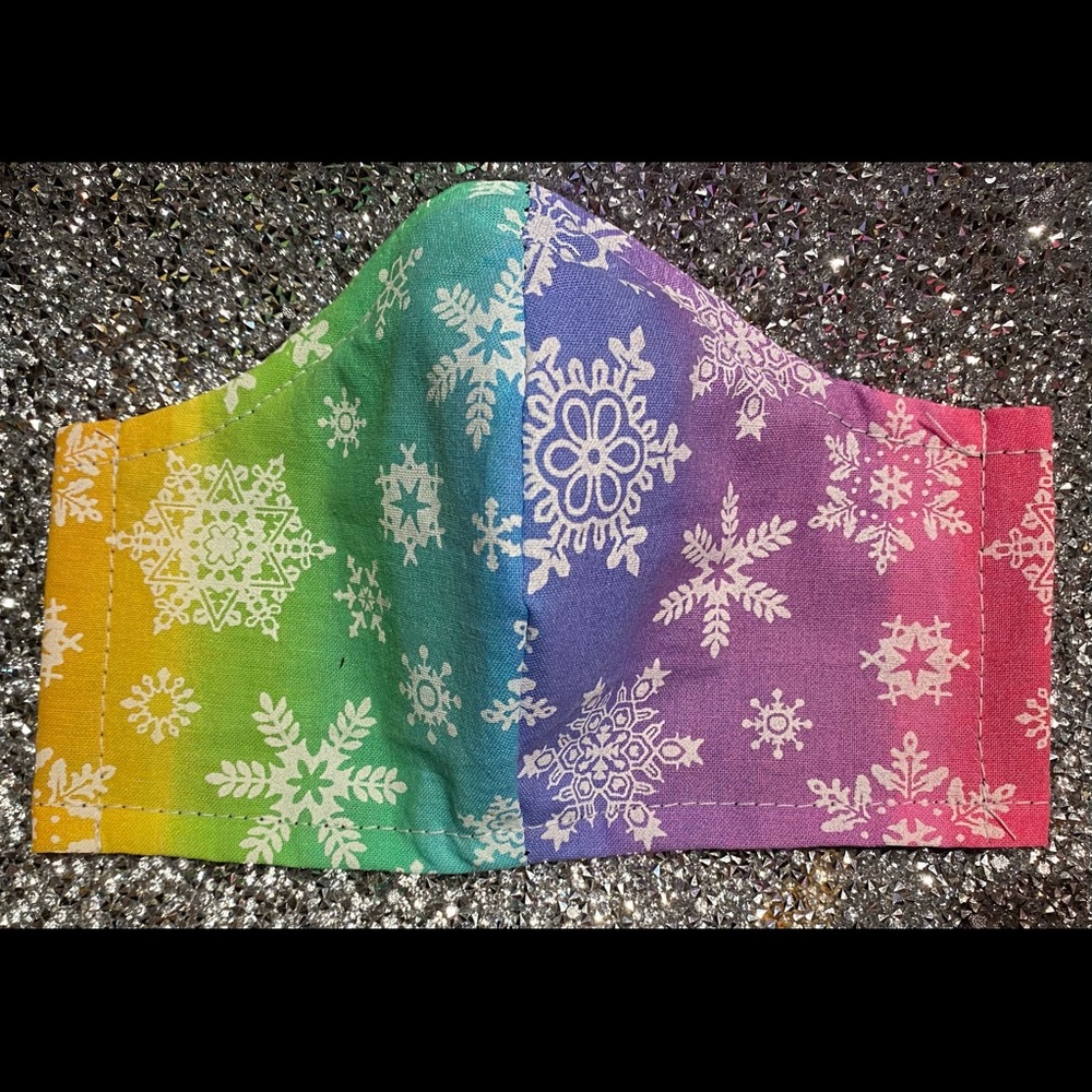Rainbow Snowflake Mask